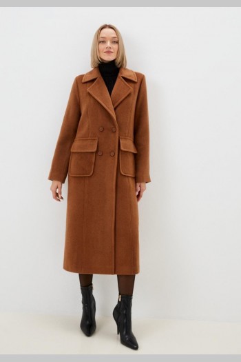 Пальто Lovertin удлиненное, коричневого цвета, LV-13-19