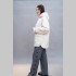 Куртка Elena store прямого фасона, укороченной длинны, белого цвета, 9660