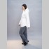 Куртка Elena store прямого фасона, укороченной длинны, белого цвета, с капюшоном 9651