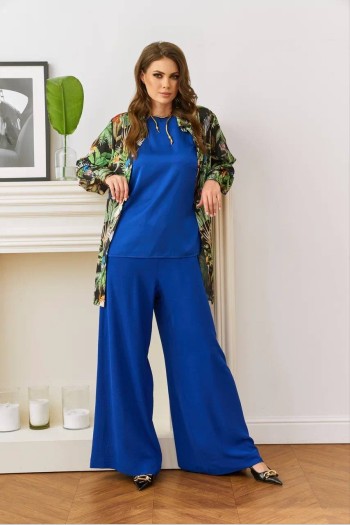 Женские брюки палаццо синего цвета 2204-2