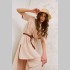 Женский костюм с туникой бежевого цвета 2406-10