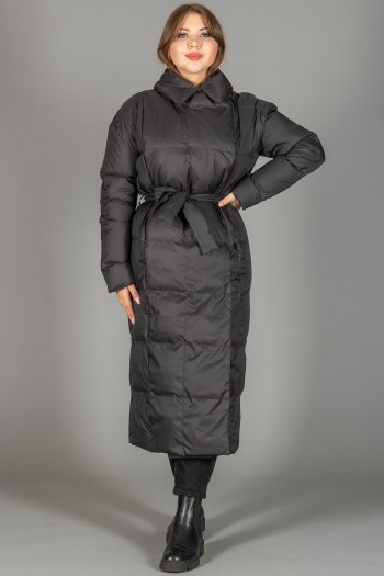 Пальто Marko Moretti прямого фасона, длинное, чёрное, 1196