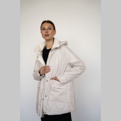 Куртка Elena store с капюшоном средней длины, Es-901