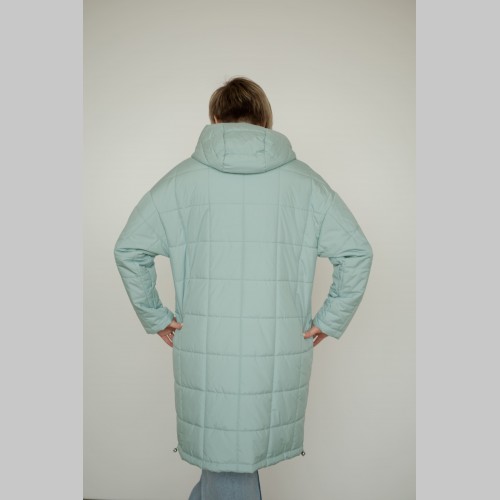 Куртка Elena store прямого фасона, бирюзовая, 2611