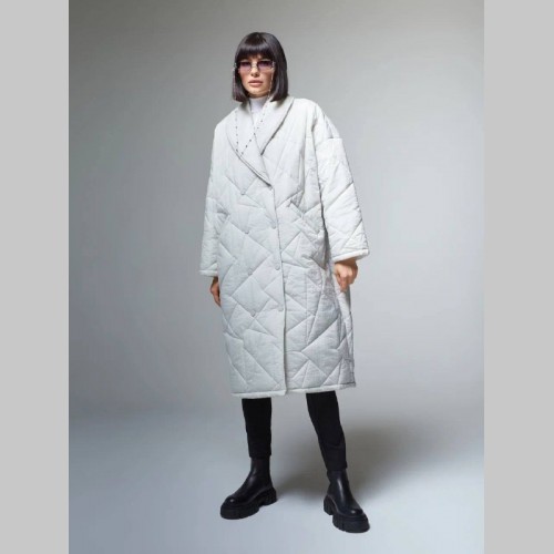 Пальто Marko Moretti с шалевым воротником, белого цвета 60041