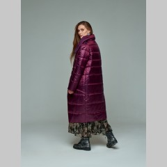 Пальто Beatris прямого фасона, длинное, фуксия, 111