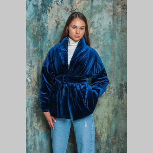 Куртка Frizman приталенного фасона, короткая, синяя, 311