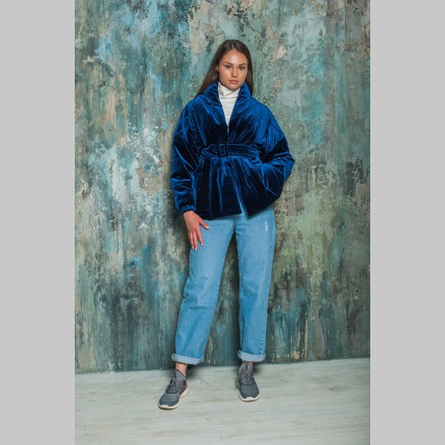 Куртка Frizman приталенного фасона, короткая, синяя, 311