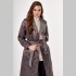 Пальто Beatris приталенного фасона, длинное, коричневое, 157
