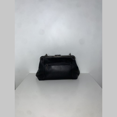 Женская сумка из натуральной кожи, черная, 8079