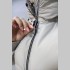 Женская куртка прямого фасона, средней длины, бежевая, 22109