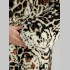 Шуба из мутона длинная, принт гепард, английский воротник, M-22-03-105 